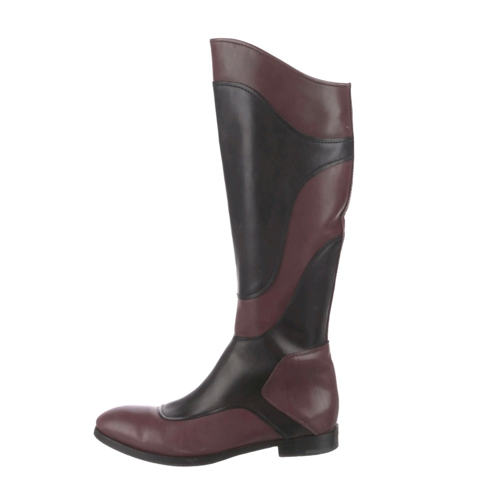 Miu Miu Fall 2008 Leather Colorblock Pattern Riding Boots